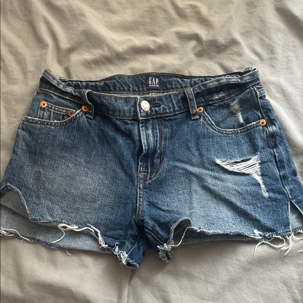 GAP Women's Distressed Blue Jean Shorts size 25
